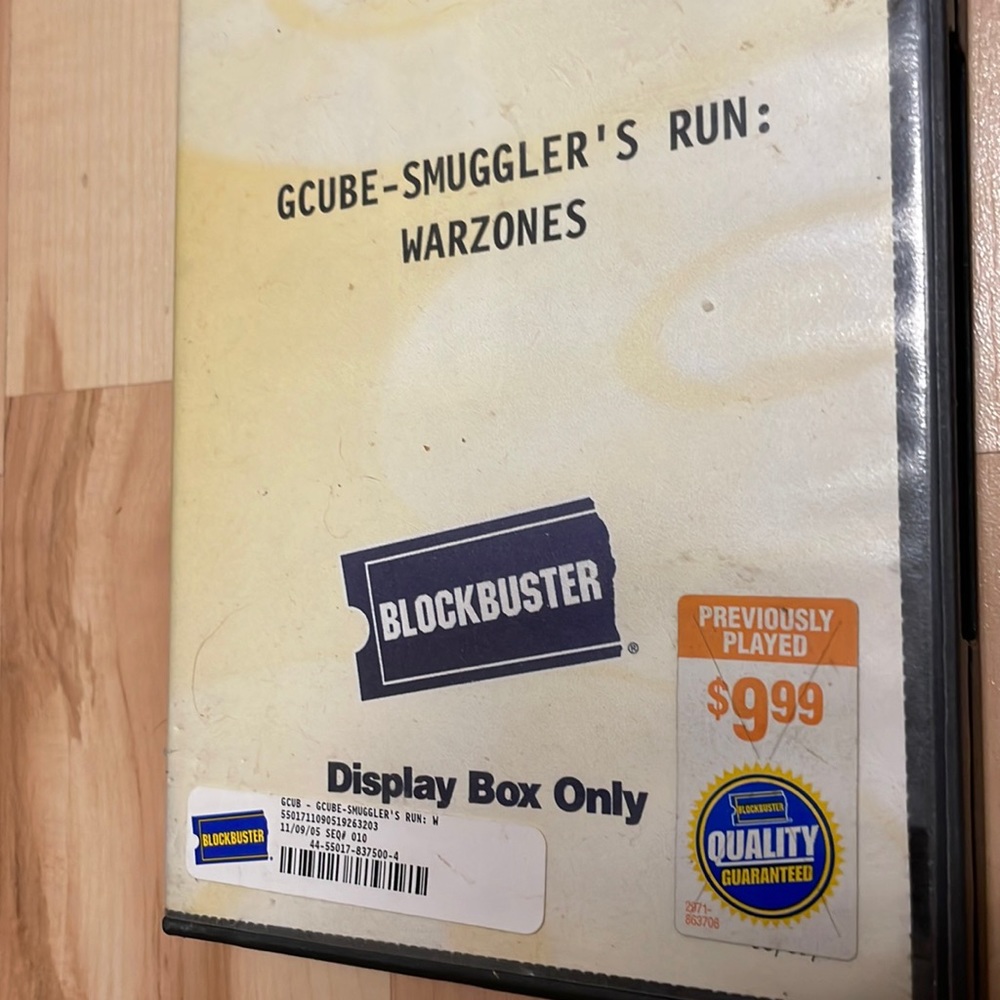 GameCube “smuggler’s run” video game